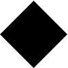 Black diamond shape on a white background.