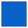 Solid blue square graphic.
