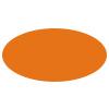 Orange ellipse on a white background.